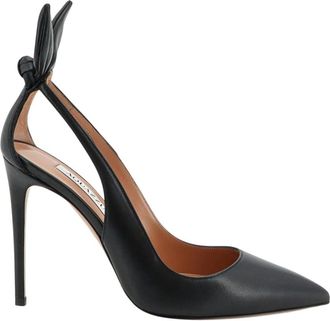 Aquazzura Bow Tie Pump 105 - Shoes - Mujer - Negro - 37 1/2 EU