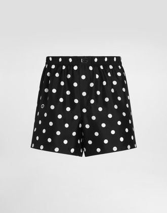 Dolce & Gabbana Polka Dot-print Silk Twill Boxer Shorts - Man Underwear And Loungewear Multicolor 4