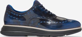 Cole Haan Mens &Oslash;riginal Grand Ultra Wingtip Oxford Shoes - Blue Size 8.5
