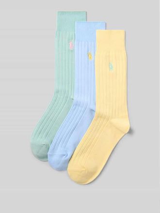 Ralph Lauren Socken aus Baumwoll-Mix im 3er-Pack in GELB, Gr&ouml;&szlig;e 39-42