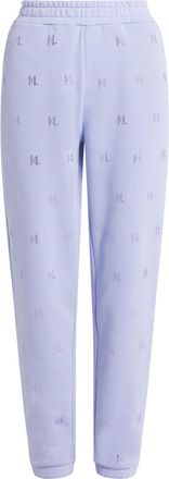 Karl Lagerfeld KL Monogram track pants - women - Organic Cotton/Recycled Polyester - S - Purple