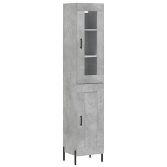 Berkfield Home Highboard Concrete Grey 34.5x34x180 cm Engineered Wood