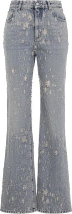 Alexander McQueen Distressed Flared Jeans - Dames - Flared Jeans - Blauw - W26 - Denim - Jeans