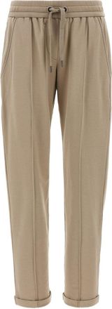 Brunello Cucinelli Cotton Drawstring Trousers-Donna