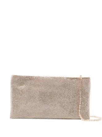 Benedetta Bruzziches Your Best Friend La Petite embellished chain clutch bag - Gold
