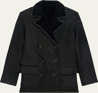 Theory Shearling Peacoat Blazer