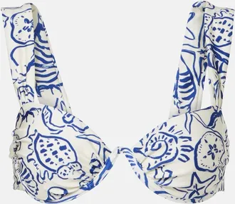 SIMKHAI Anniston printed bikini top