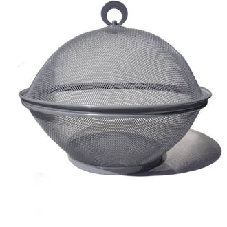 OEM Cesta Para Frutas - Cesta Con Tapa - Cesta De Almacenamiento Para Frutas Y Verduras En Hierro - Gris - 1 Unidad