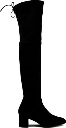 Stuart Weitzman Black Suede OTK Boots Size 37.5