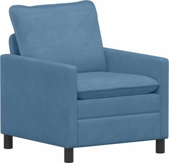 vidaXL Sof&aacute; Azul 76 X 81 X 87,5 Cm Tela Vidaxl