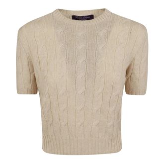 Ralph Lauren Truien & Vesten, Dames, Beige, XS, Pullover met korte mouwen