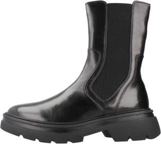 Regarde le ciel Polly High Boot - Dames - Chelseaboots - Zwart - 39 EU - Leer - Schoenen