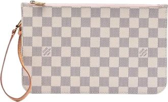 Louis Vuitton Pre-owned Clutches, female, White, Size: ONE SIZE Pre-owned Damier Azur Pouch