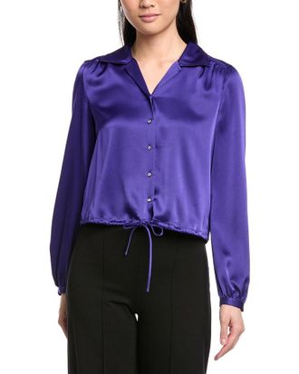 St. John Winged Collar Blouse