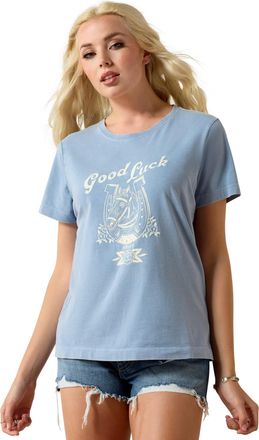 Ariat Womens Lucky Dreams T-Shirt in Ashleigh Blue, Size 2X-Large, by Ariat