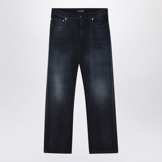 Balenciaga Wide-Leg Washed-Effect Jeans
