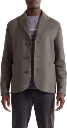 Bugatchi Felted Wool Blend Three Button Blazer in Walnut at Nordstrom Rack, Size 46