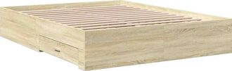 vidaXL Cama Con Cajones Madera Ingenier&iacute;a Roble Sonoma 160x200 Cm Vidaxl