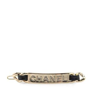 Chanel Pre-owned Accessories, female, Yellow, Size: ONE SIZE Pre-owned Leather Hair Accessory