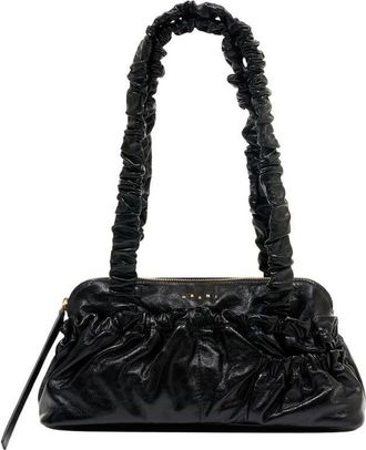 Marni Gathered EW Shoulder Bag Black