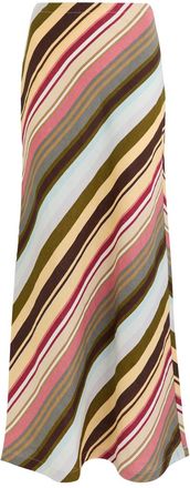 Faithfull The Brand Elise Striped Linen Maxi Skirt - Multicoloured - L (UK14 / L)
