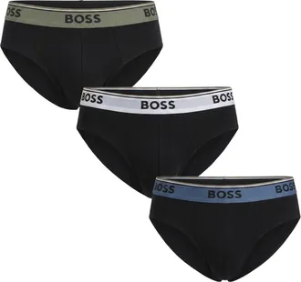 HUGO BOSS Ondergoed, Heren, Zwart, M, Katoen, 3-Pack Slips