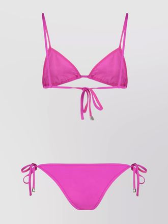 The Attico adjustable strap triangle top tie side bikini