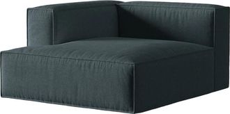 MICADONI Modulare Design Chaiselongue Nuria mit Armlehne links - Strukturstoff