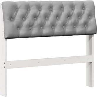 vidaXL Upholstered Headboard Light Grey 90 cm Solid Pine Wood vidaXL