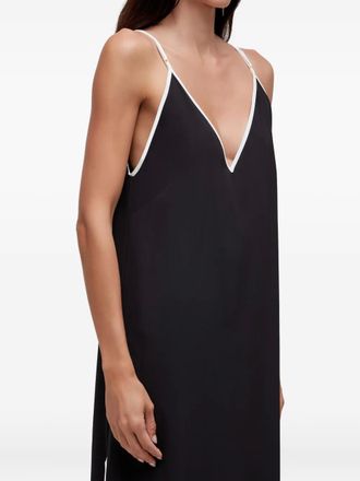 Osklen Maxi-jurk met bies - Zwart