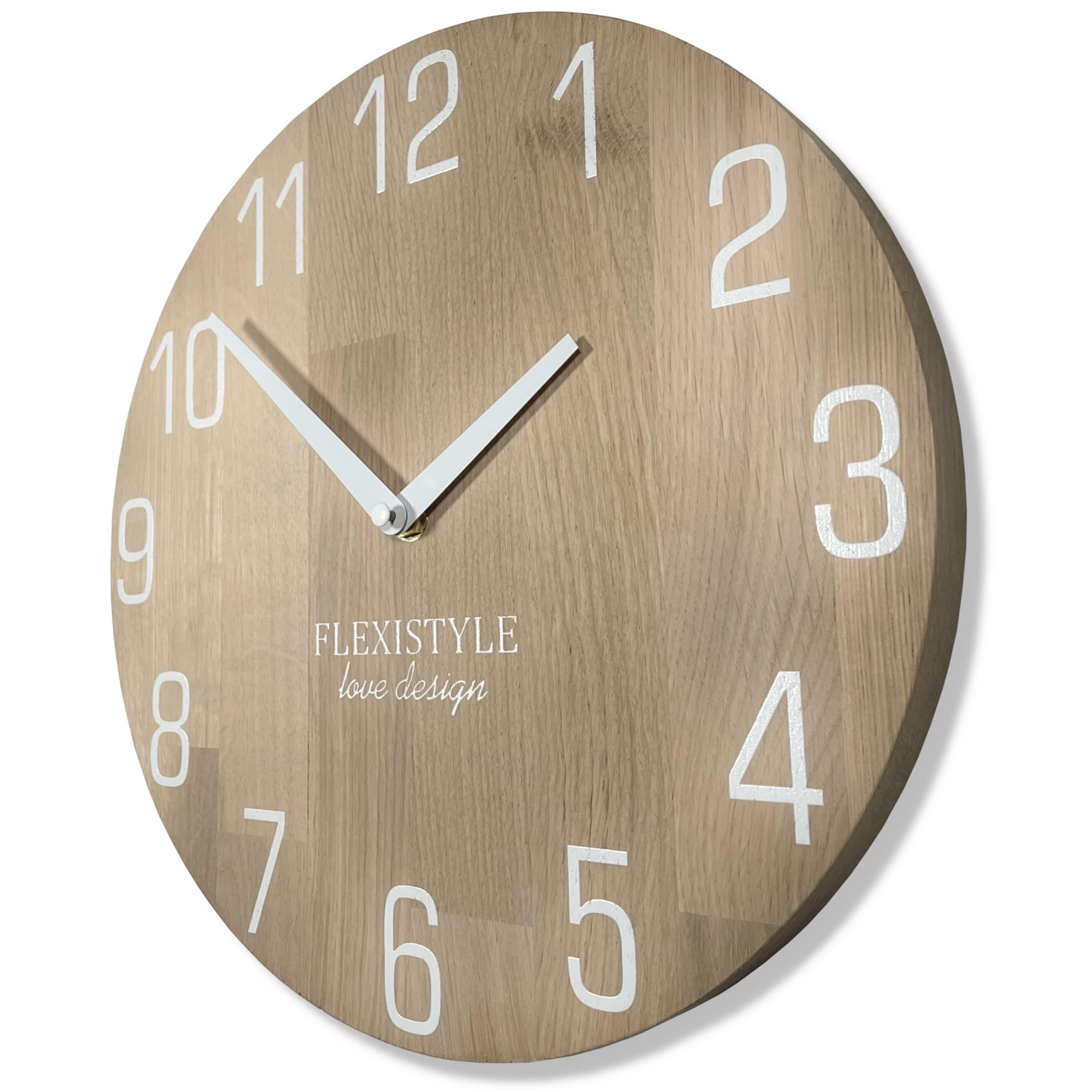 FLEXISTYLE Moderne Wanduhr Schmetterling | Ø 30 Cm, 3D Design, Stille Uhr | Für Wohnzimmer & Kinderzimmer