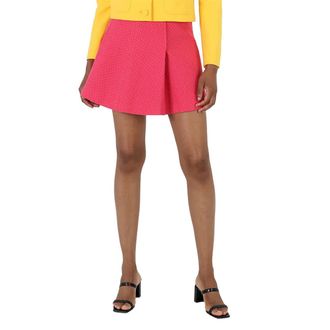 Moschino Fuschia Polka-Dot Tweed Mini Skirt