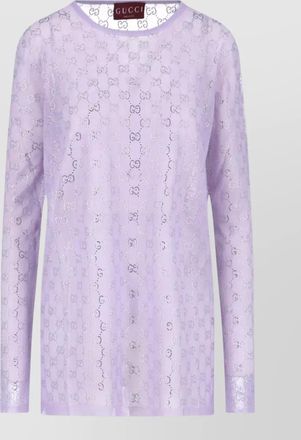 Gucci long sleeve crew neck knit top