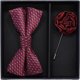 Ben Sherman Bow Tie & Lapel Pin Set in Navy Red at Nordstrom Rack