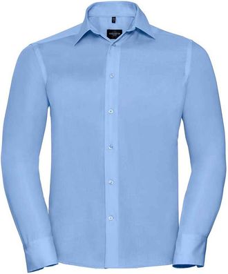 Russell Athletic Russell Collection Heren Ultimate Non-Iron Getailleerde Overhemd met Lange Mouwen (Heldere lucht)