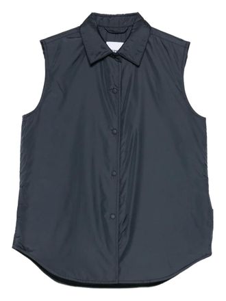 Aspesi Gilet met logo-label - Blauw