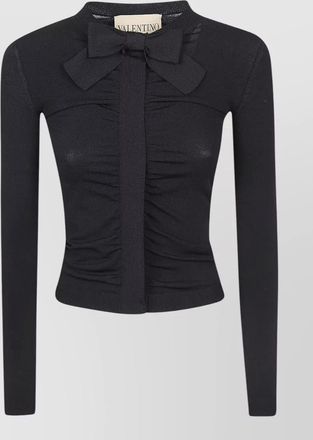 Valentino Garavani knit cardigan stretch viscose bow detail