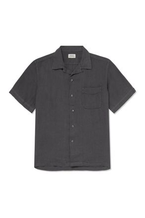Hartford Palmito Mc Convertible-Collar Linen Shirt