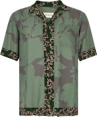 Dries Van Noten Green Carltone Shirt