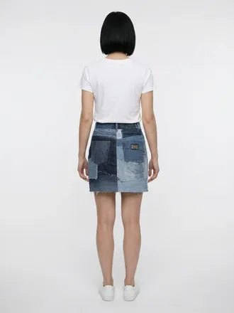 Dolce & Gabbana Patchwork Denim Skirt - Blue