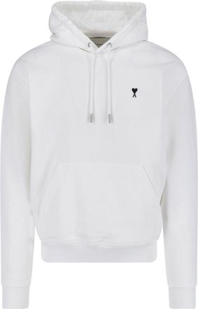 Ami White Ami de Caur Kangaroo Pocket Hoodie