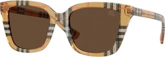 Burberry BE4487 416373 Womens Sunglasses Brown Size 52