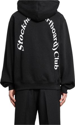 Stockholm Surfboard Club Stockholm Surfboard Club, Hoodies & sweatvesten, Heren, Zwart, M, Katoen, Zwarte hoodie met kangoeroezak en logo