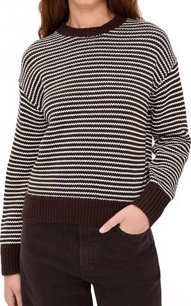 Pistola Denim Aura Crewneck Sweater In Mocha