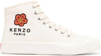 Kenzo school High-Top Sneaker - Dames - Sneakers - Beige - 36 EU - Katoen - Schoenen