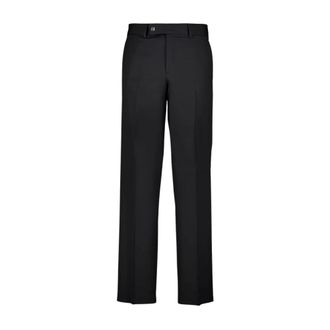 Fendi Broeken, Heren, Zwart, S, Wol, Wollen Sigarettenbroek