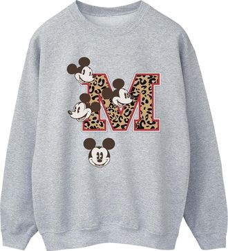 Disney Dames/Dames Mickey Mouse M Faces Sweatshirt (Sportgrijs)