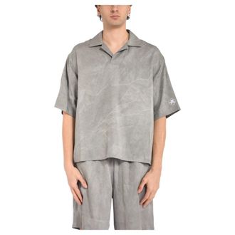BONSAI Polo Shirts, male, Gray, Size: M V-Neck Polo Shirt