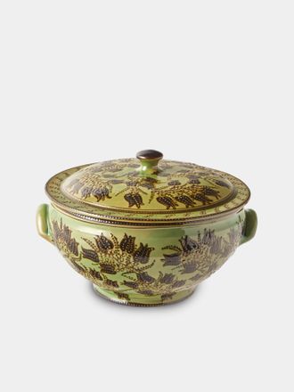 Poterie d'&Eacute;vires Flowers Hand-Painted Ceramic Soup Tureen