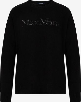 Max Mara Pullover aus Wolle und Kaschmir mit Perlenlogo Kassel